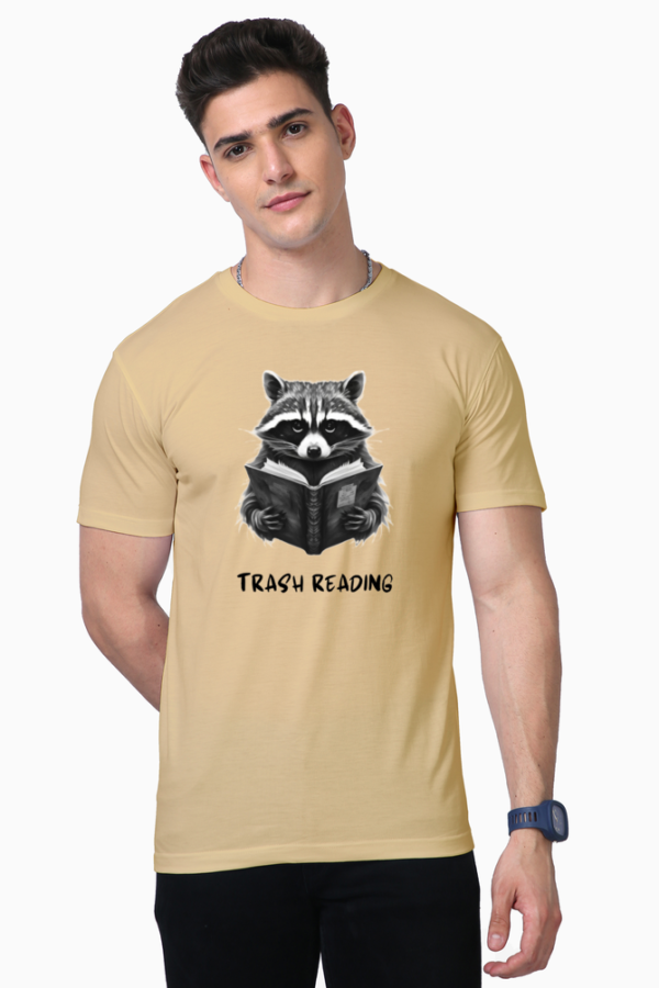 "Explore whimsical style with our Raccoon Trash Reading Tee. Adorable design, comfy fit – a perfect blend of charm and casual cool. 📚🦝 #FashionReads"