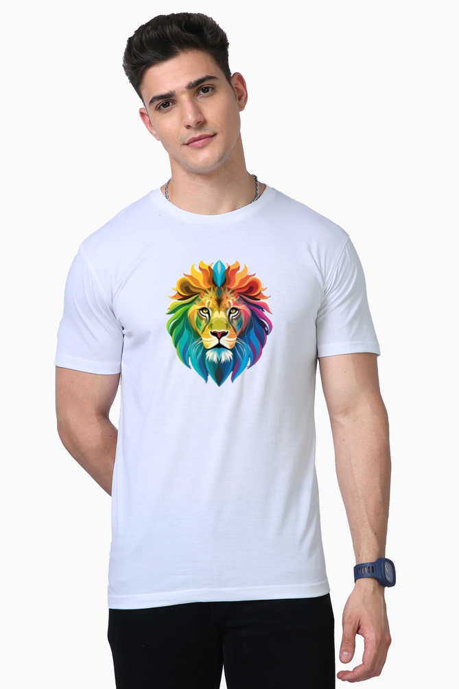 1 Cotton tshirt for men Warrior Lion,Cotton tshirt women- Teetrendo.com, Men's T-shirts, Women's Graphic Tees, Retro Graphic Tees, Graphic Tee, Custom T-shirt, Printed Apparel, Unique T-shirt Designs, Casual Wear, Cotton T-shirts, Pop Culture Shirts, Vintage T-shirt