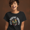 Cotton tshirt women- "Grow Positive thoughts" Teetrendo.com, Men's T-shirts, Women's Graphic Tees, Retro Graphic Tees, Graphic Tee, Custom T-shirt, Printed Apparel, Unique T-shirt Designs, Casual Wear, Cotton T-shirts, Pop Culture Shirts, Vintage T-shirt