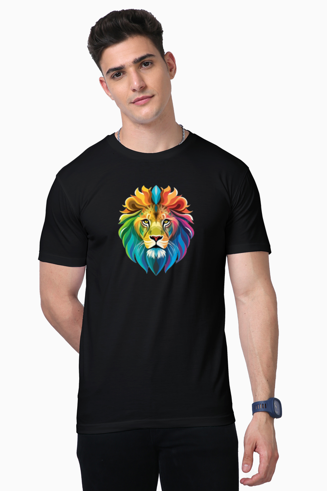 2 Cotton tshirt for men Warrior Lion,Cotton tshirt women- Teetrendo.com, Men's T-shirts, Women's Graphic Tees, Retro Graphic Tees, Graphic Tee, Custom T-shirt, Printed Apparel, Unique T-shirt Designs, Casual Wear, Cotton T-shirts, Pop Culture Shirts, Vintage T-shirt