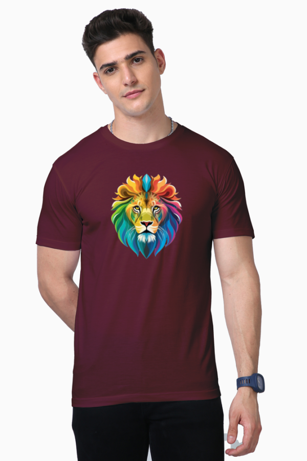 Cotton tshirt for men Warrior Lion,Cotton tshirt women- Teetrendo.com, Men's T-shirts, Women's Graphic Tees, Retro Graphic Tees, Graphic Tee, Custom T-shirt, Printed Apparel, Unique T-shirt Designs, Casual Wear, Cotton T-shirts, Pop Culture Shirts, Vintage T-shirt