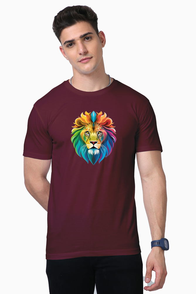 25 Cotton tshirt for men Warrior Lion,Cotton tshirt women- Teetrendo.com, Men's T-shirts, Women's Graphic Tees, Retro Graphic Tees, Graphic Tee, Custom T-shirt, Printed Apparel, Unique T-shirt Designs, Casual Wear, Cotton T-shirts, Pop Culture Shirts, Vintage T-shirt