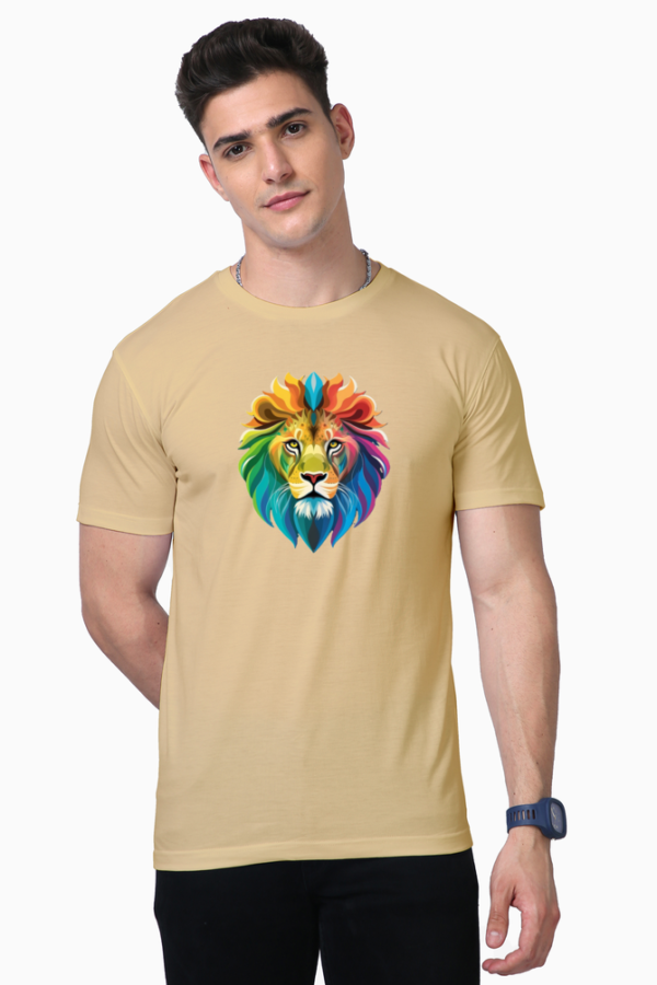 Cotton tshirt for men warrior Lion,Cotton tshirt women- Teetrendo.com, Men's T-shirts, Women's Graphic Tees, Retro Graphic Tees, Graphic Tee, Custom T-shirt, Printed Apparel, Unique T-shirt Designs, Casual Wear, Cotton T-shirts, Pop Culture Shirts, Vintage T-shirt