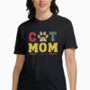 Cat Mom Women Cotton t shirts Classic hooded sweatshirt, cozy and stylish for everyday wear. Perfect blend of comfort and fashion. Shop now for timeless wardrobe essential from Teetrendo