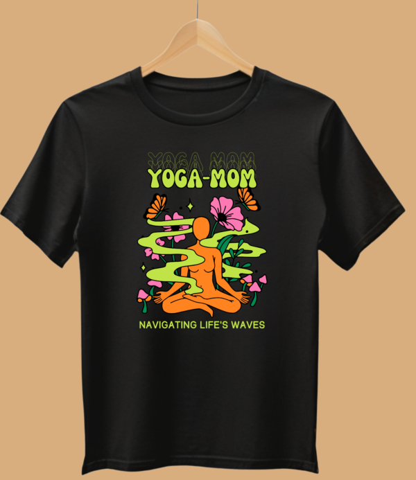 Yoga Mom no1- Graphic half sleeve Cotton T-shirts