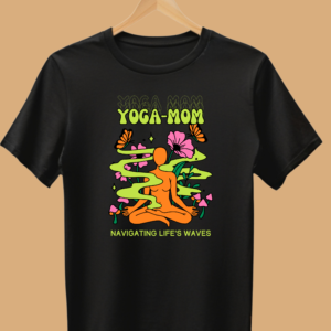 1 Yoga Mom no1- Graphic half sleeve Cotton T-shirts