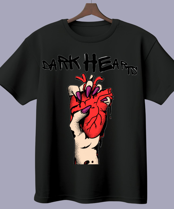 Dark Hearts Branded Cotton T-Shirts, Teetrendo