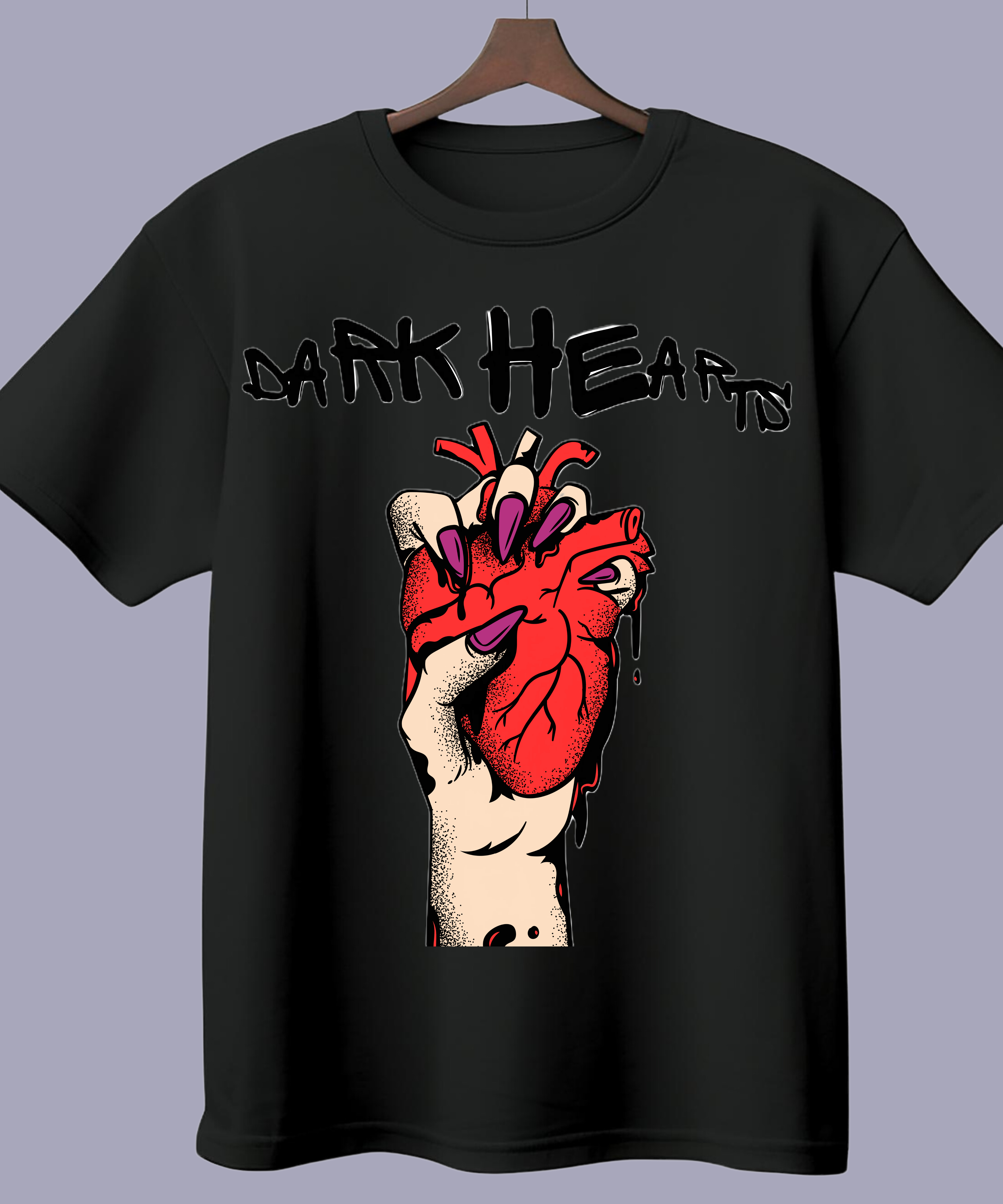 1 Dark Hearts Branded Cotton T-Shirts, Teetrendo