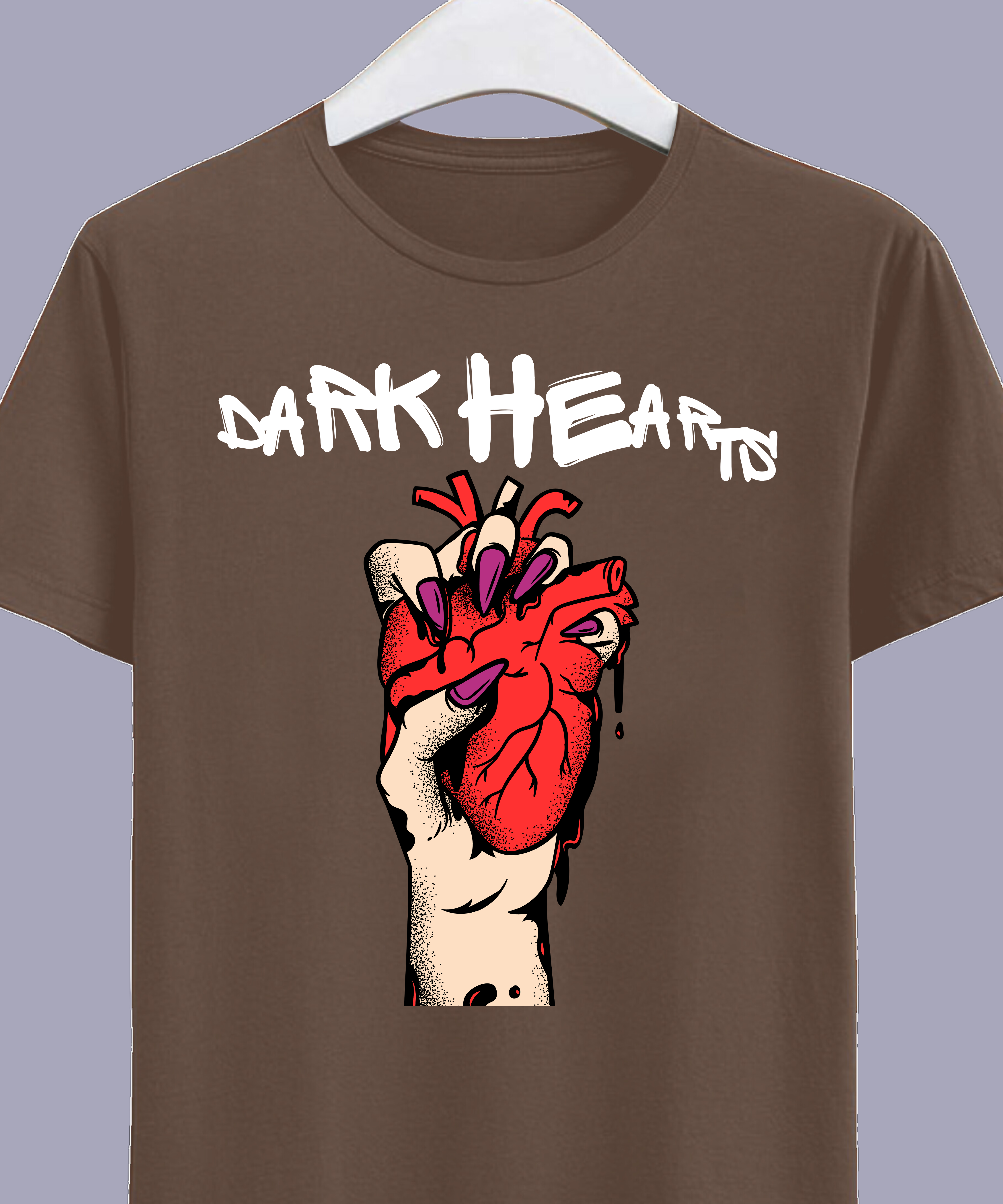 12 Dark Hearts Branded Cotton T-Shirts, Teetrendo