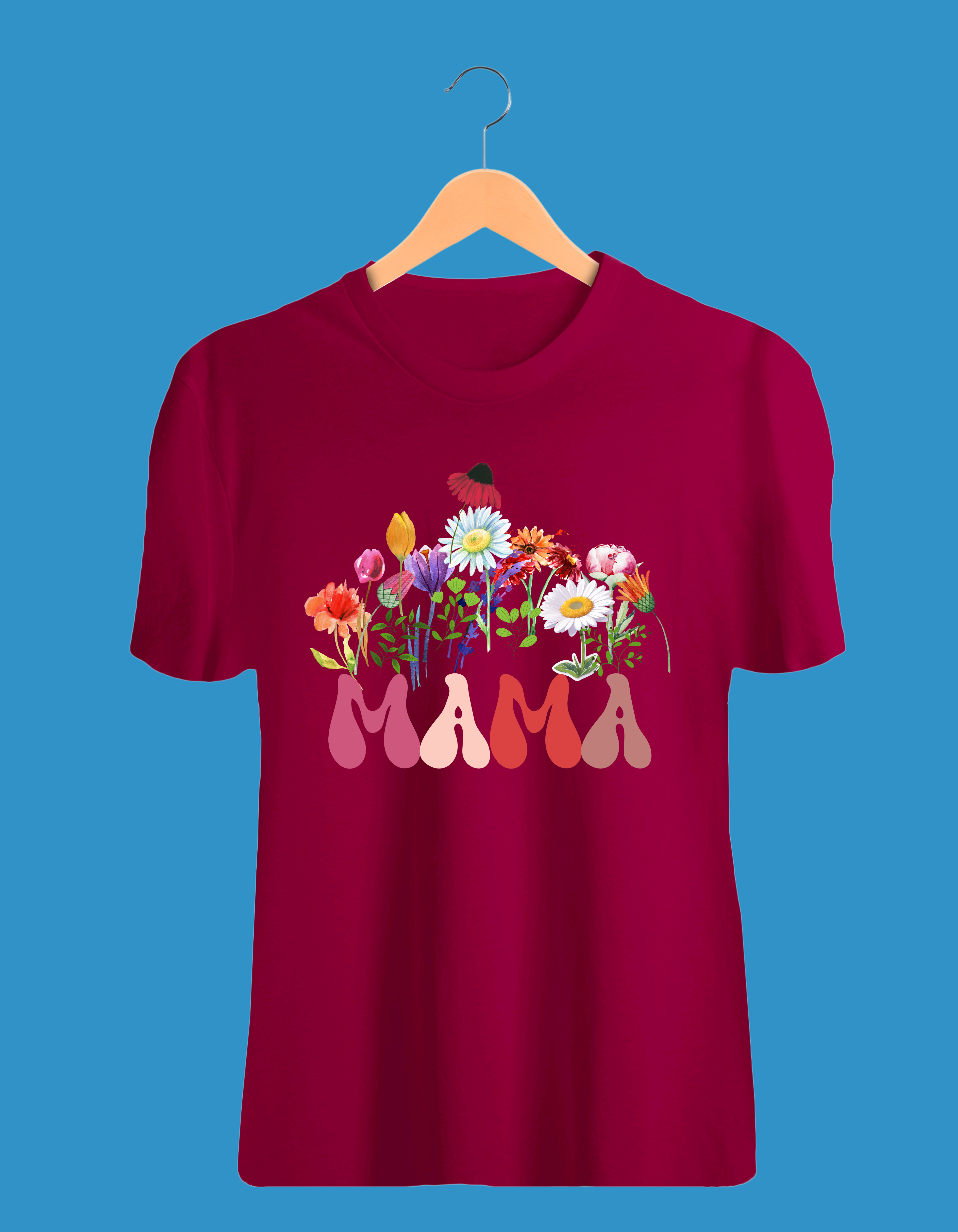 2 Happy MAMA's Day 100% Cotton Printed T-Shirt