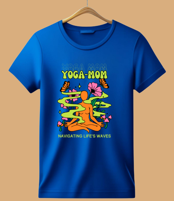 2 Yoga Mom no1- Graphic half sleeve Cotton T-shirts