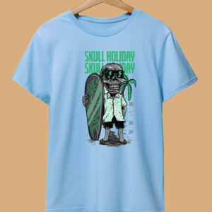 3 Elevate your summer wardrobe with our Skull Holiday Graphic Half Shirts. Embrace the edgy spirit of the season with bold skull motifs. Perfect for beach days and festival nights alike. Make a statement wherever you go