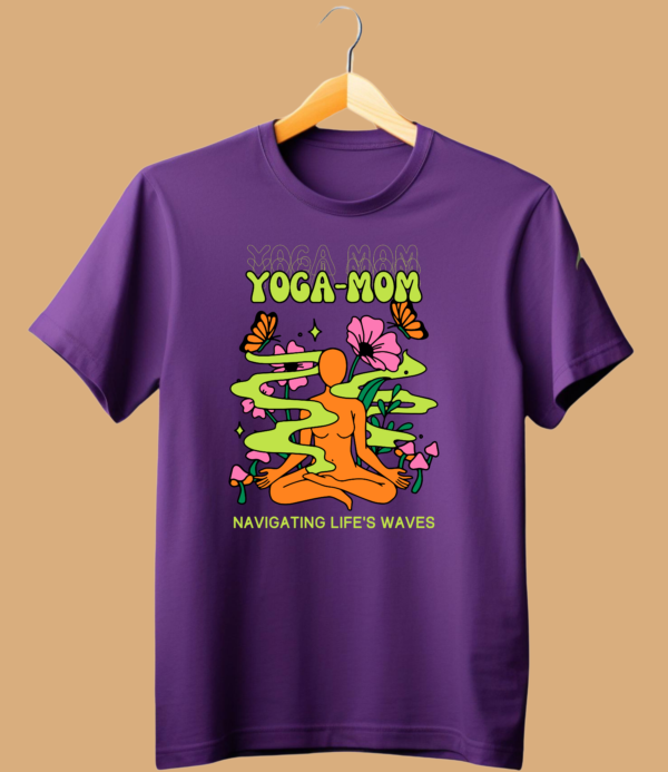 Yoga Mom no1- Graphic half sleeve Cotton T-shirts