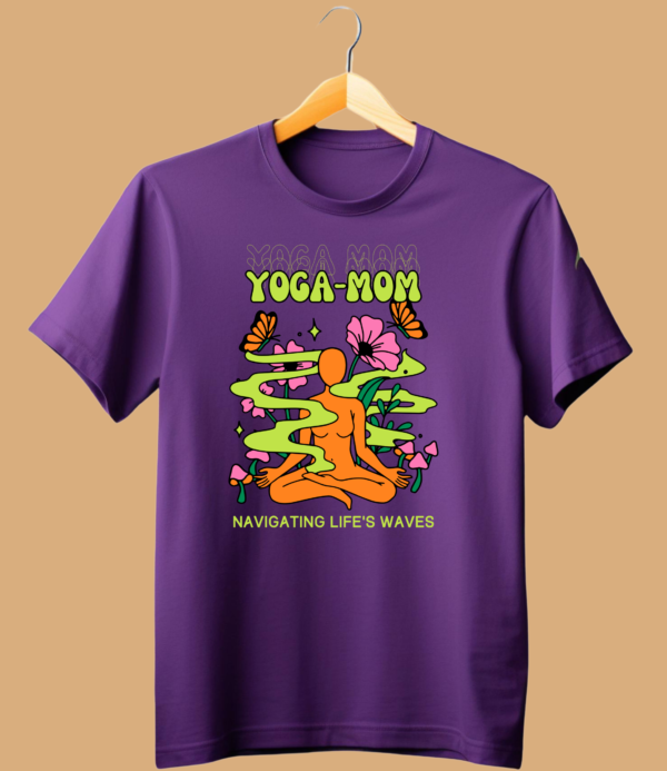 3 Yoga Mom no1- Graphic half sleeve Cotton T-shirts