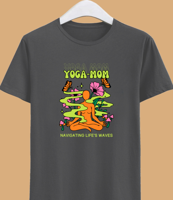 4 Yoga Mom no1- Graphic half sleeve Cotton T-shirts