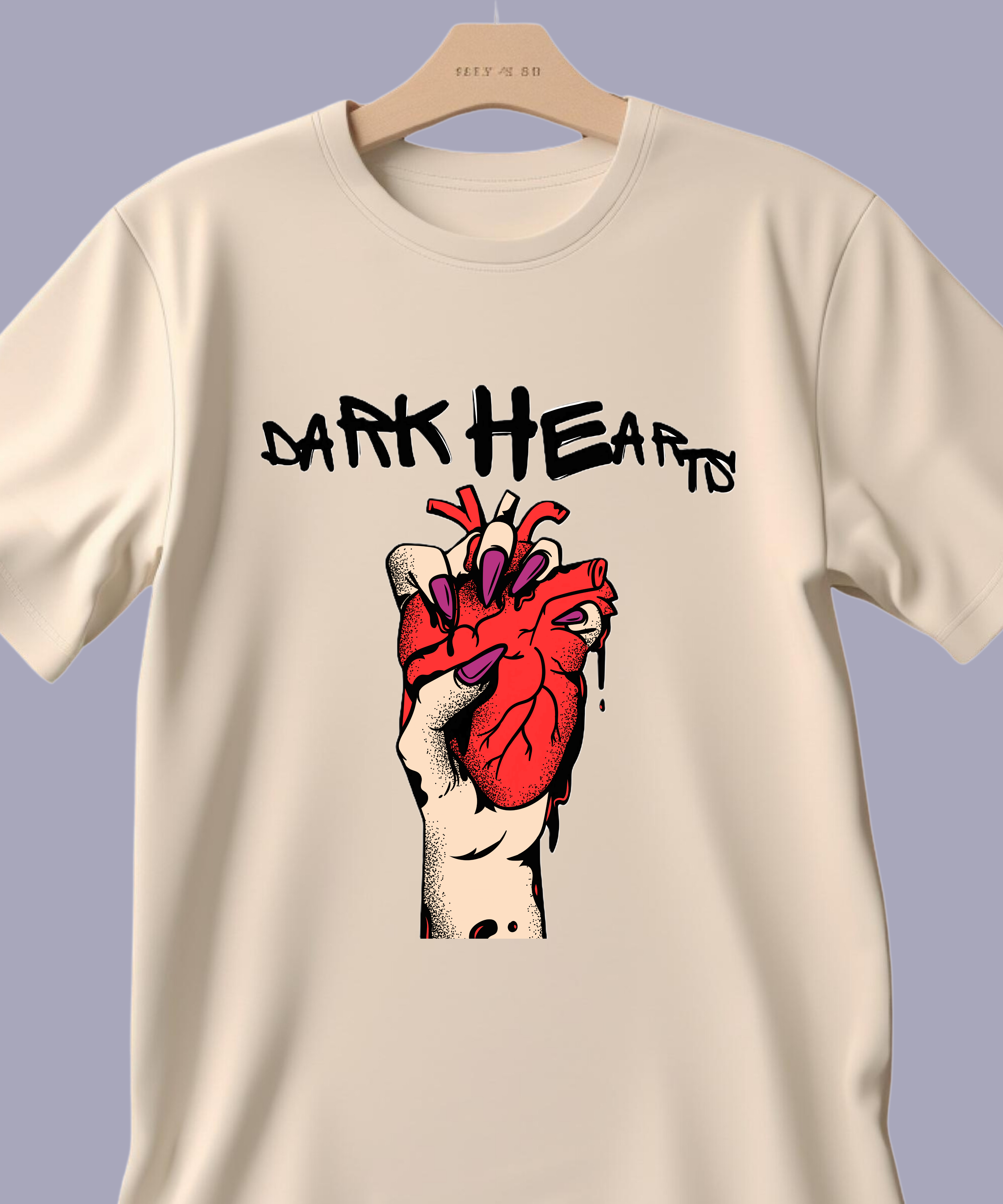 4 Dark Hearts Branded Cotton T-Shirts, Teetrendo
