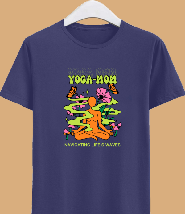 5 Yoga Mom no1- Graphic half sleeve Cotton T-shirts