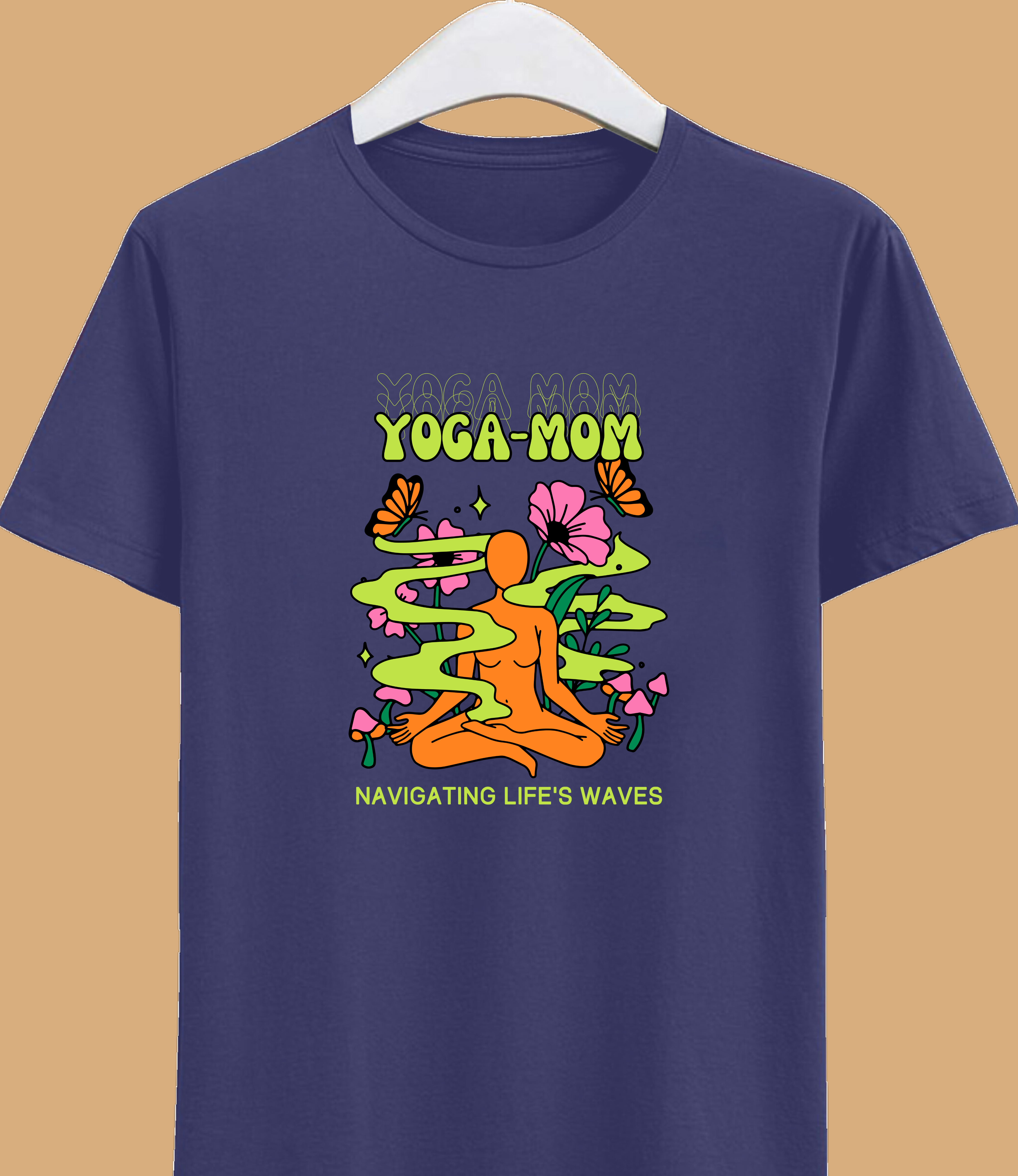 Yoga Mom no1- Graphic half sleeve Cotton T-shirts