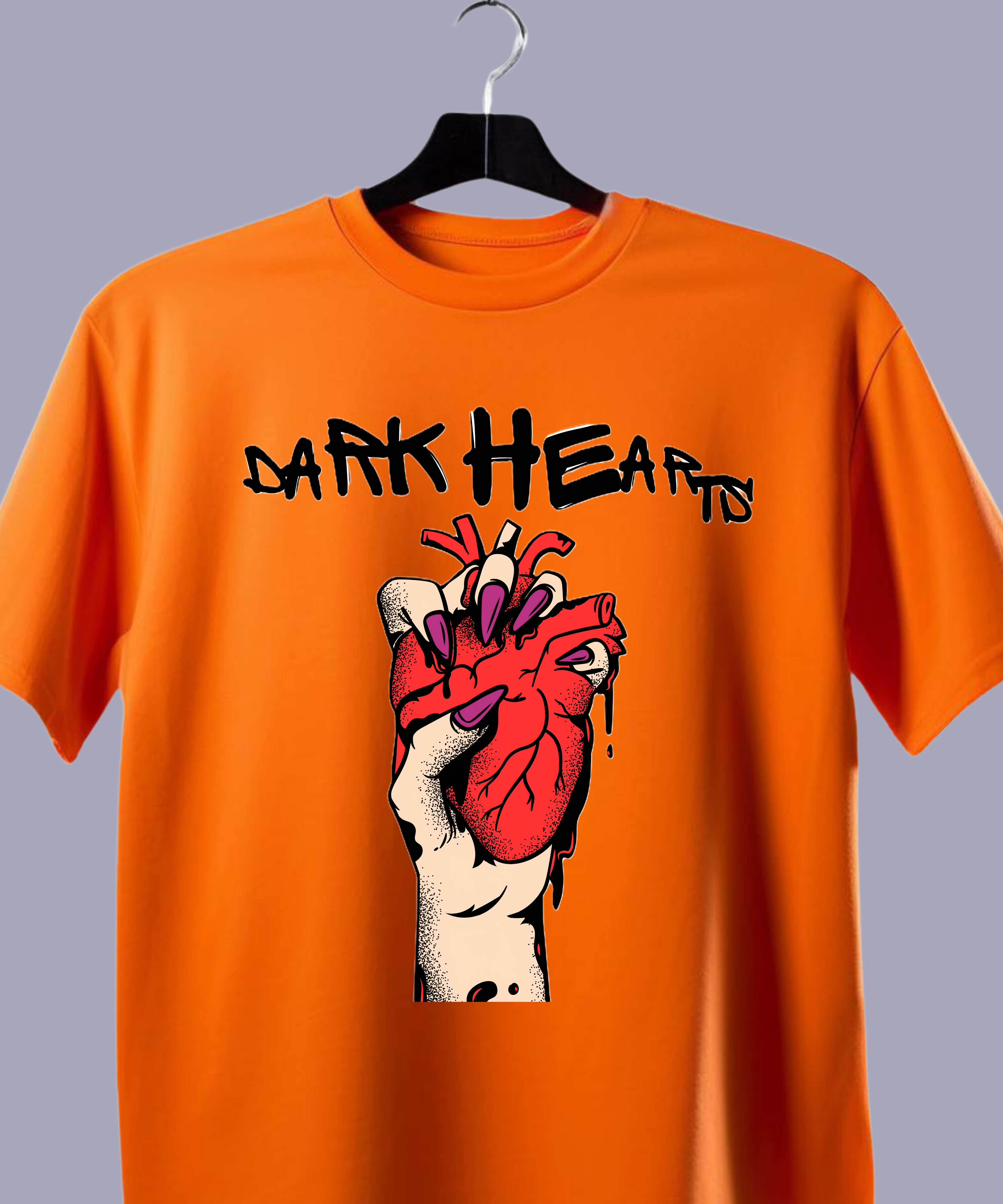 5 Dark Hearts Branded Cotton T-Shirts, Teetrendo