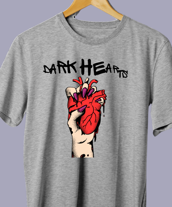 Dark Hearts Branded Cotton T-Shirts, Teetrendo