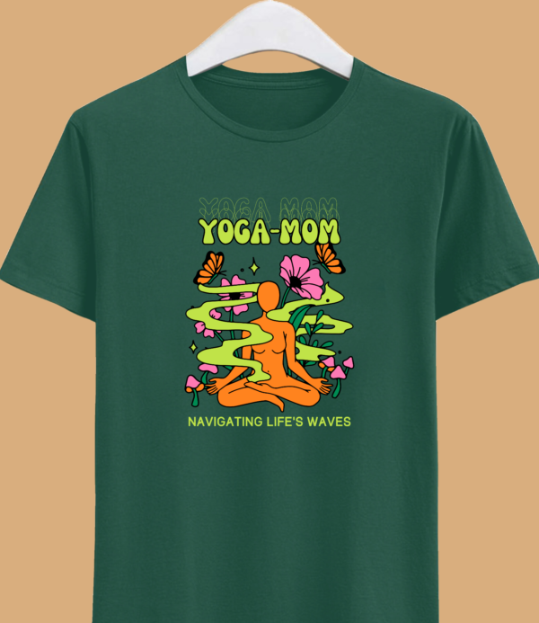 Yoga Mom no1- Graphic half sleeve Cotton T-shirts