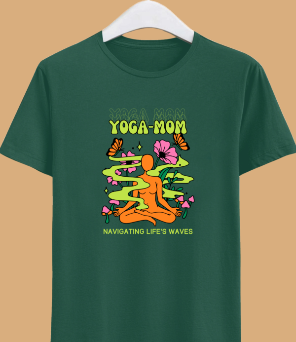 7 Yoga Mom no1- Graphic half sleeve Cotton T-shirts