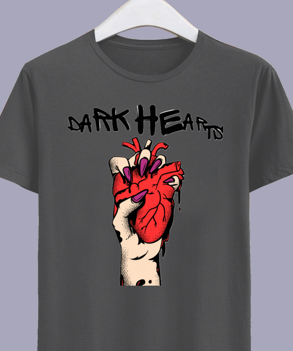 Dark Hearts Branded Cotton T-Shirts, Teetrendo