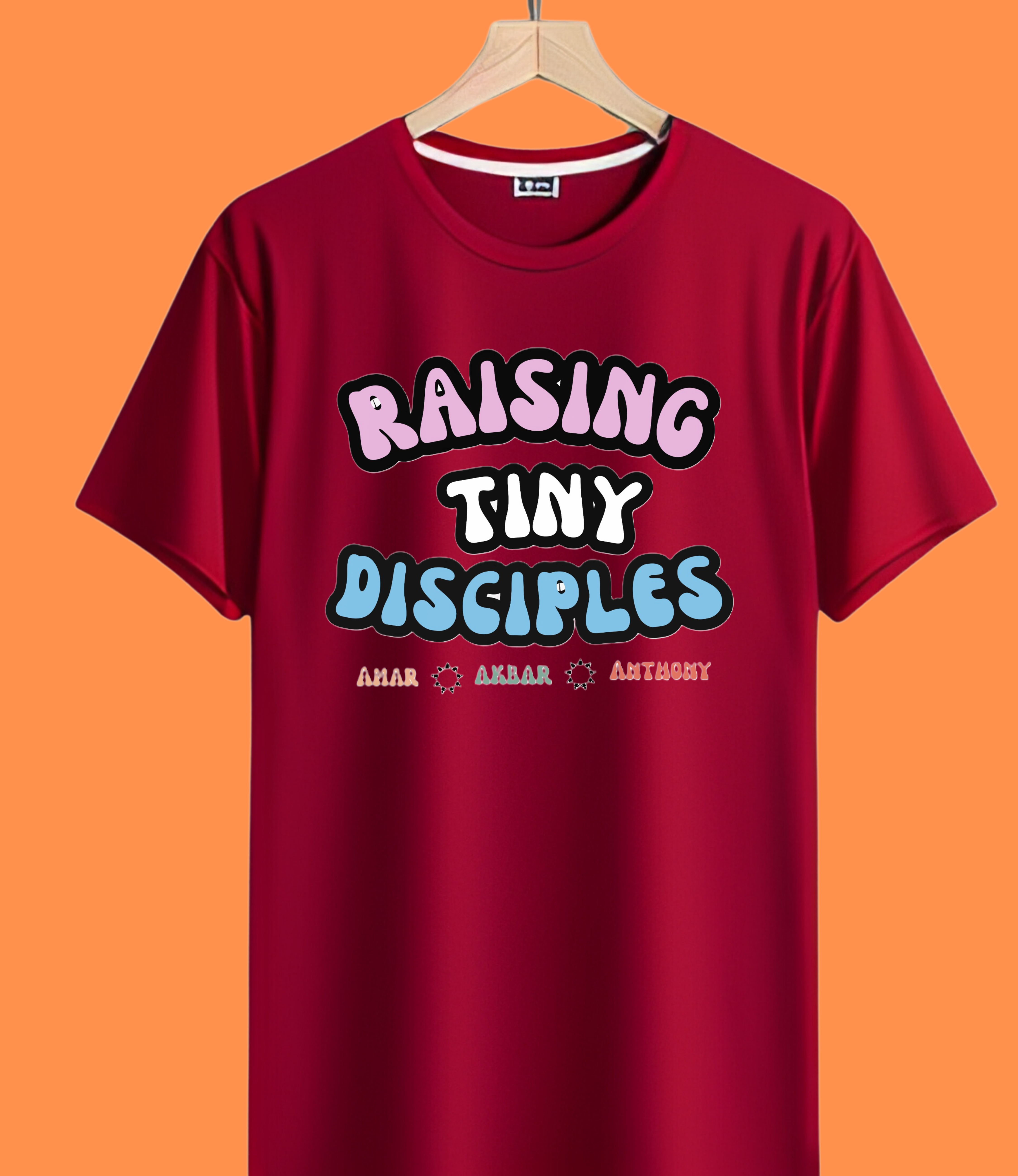 3 Raising Tiny Disciples Super MOM Half Sleeve Tshirt