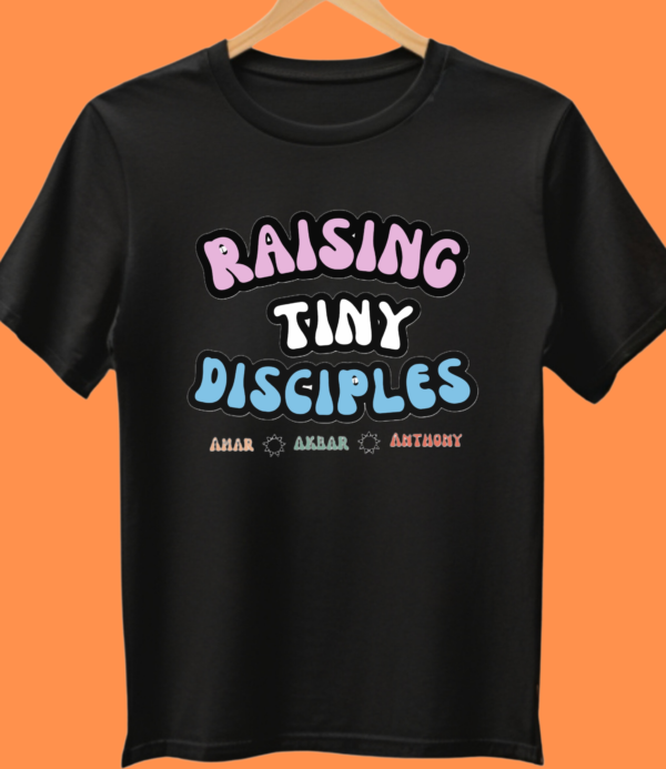 4 Raising Tiny Disciples Super MOM Half Sleeve Tshirt