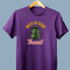 a purple shirt with a backpack on it Explore When in Doubt, TRAVEL Half Sleeve Graphic Tees