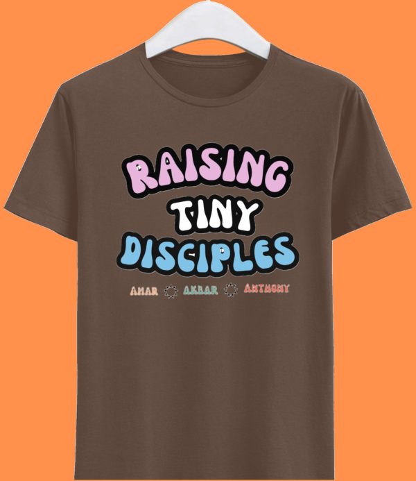 7 Raising Tiny Disciples Super MOM Half Sleeve Tshirt