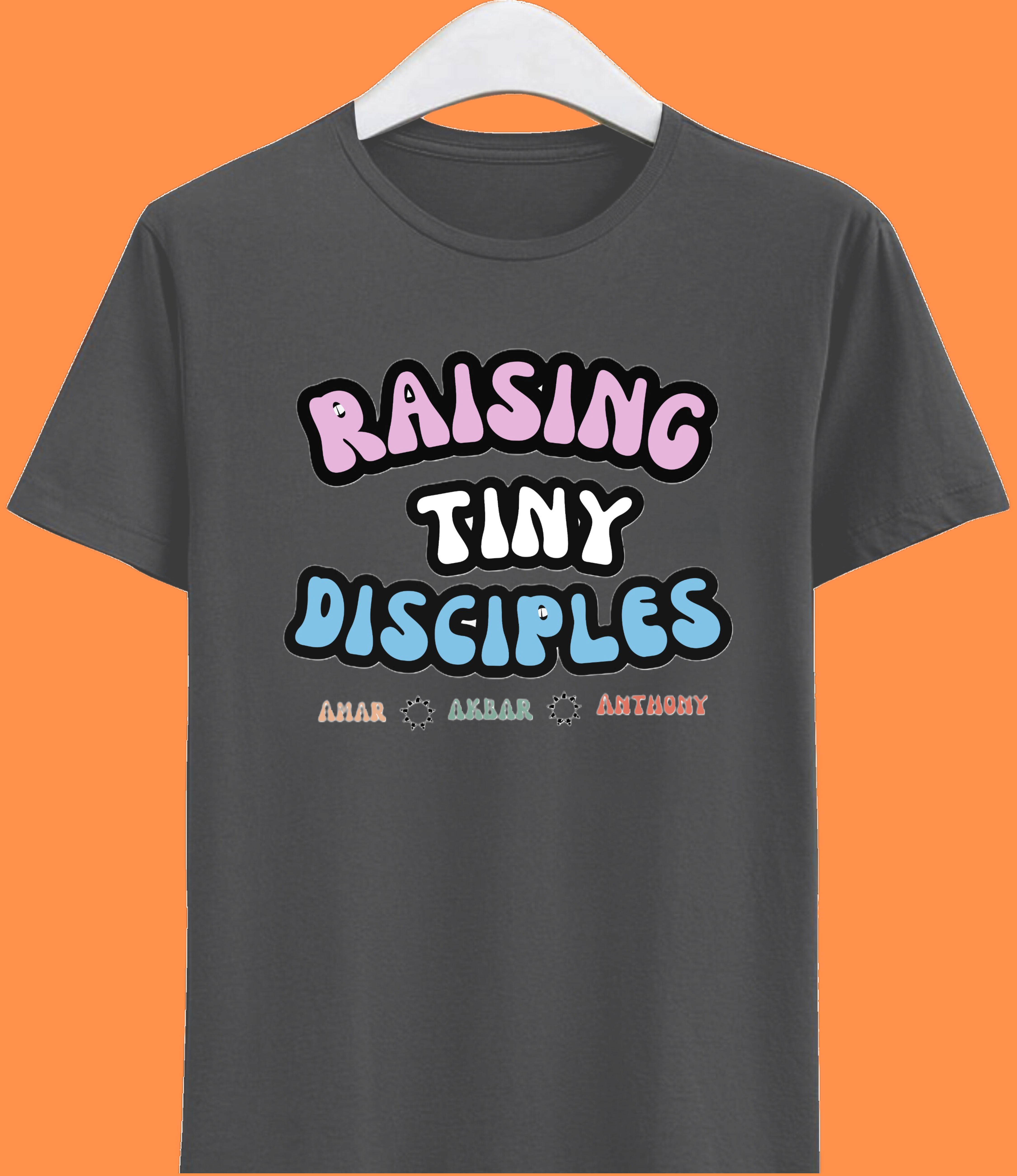 8 Raising Tiny Disciples Super MOM Half Sleeve Tshirt