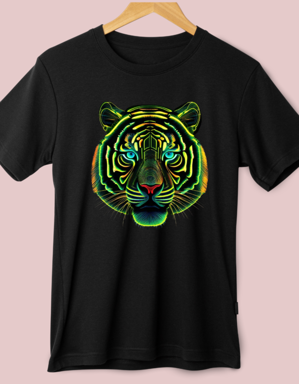 Fierce Tiger" - Bold Graphic Half Sleeve T-Shirt