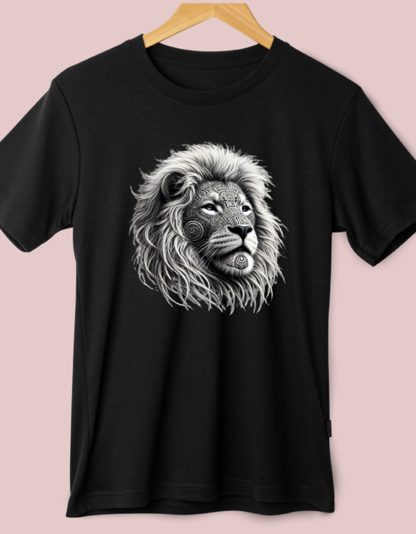 Mayan Tattoo Tribal Design Lion T-Shirt – Premium Cotton T-Shirt