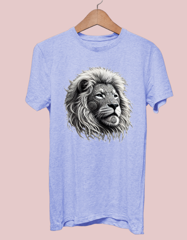 Mayan Tattoo Tribal Design Lion T-Shirt – Premium Cotton T-Shirt