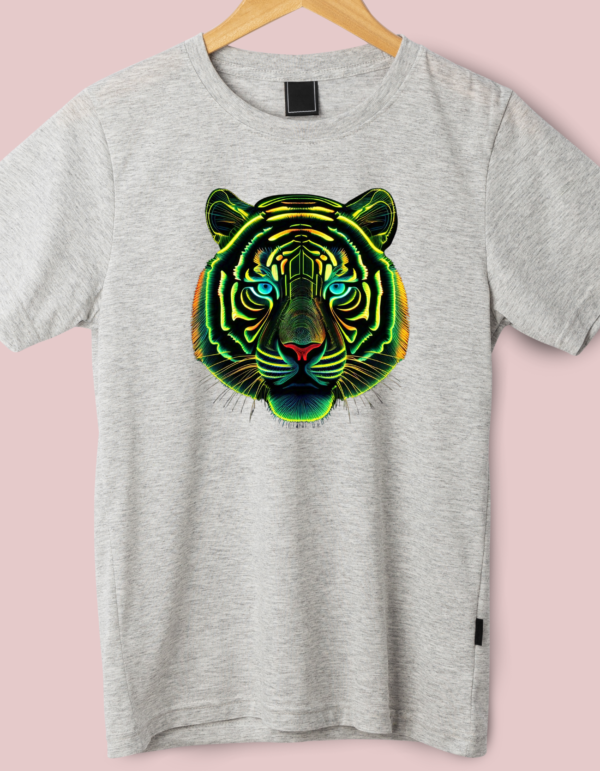 Fierce Tiger" - Bold Graphic Half Sleeve T-Shirt