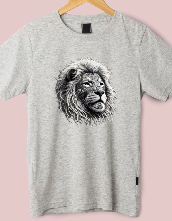 Mayan Tattoo Tribal Design Lion T-Shirt – Premium Cotton T-Shirt