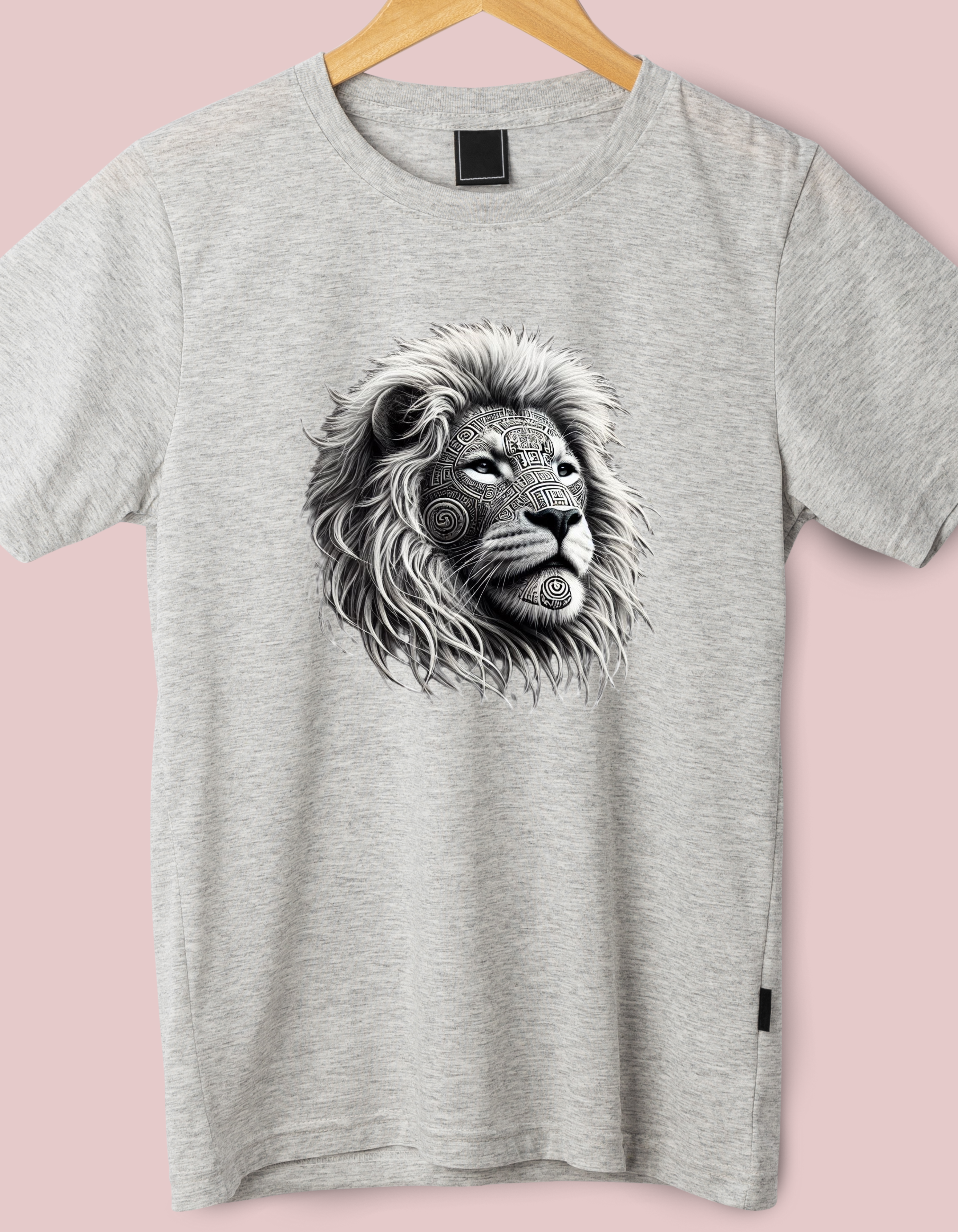 Mayan Tattoo Tribal Design Lion T-Shirt – Premium Cotton T-Shirt Mayan Tattoo Tribal Design Lion T-Shirt – Premium Cotton T-Shirt