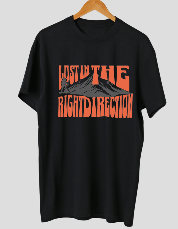 "Lost in the Right Direction" - Inspirational Half Sleeve T-Shirt for Adventurers