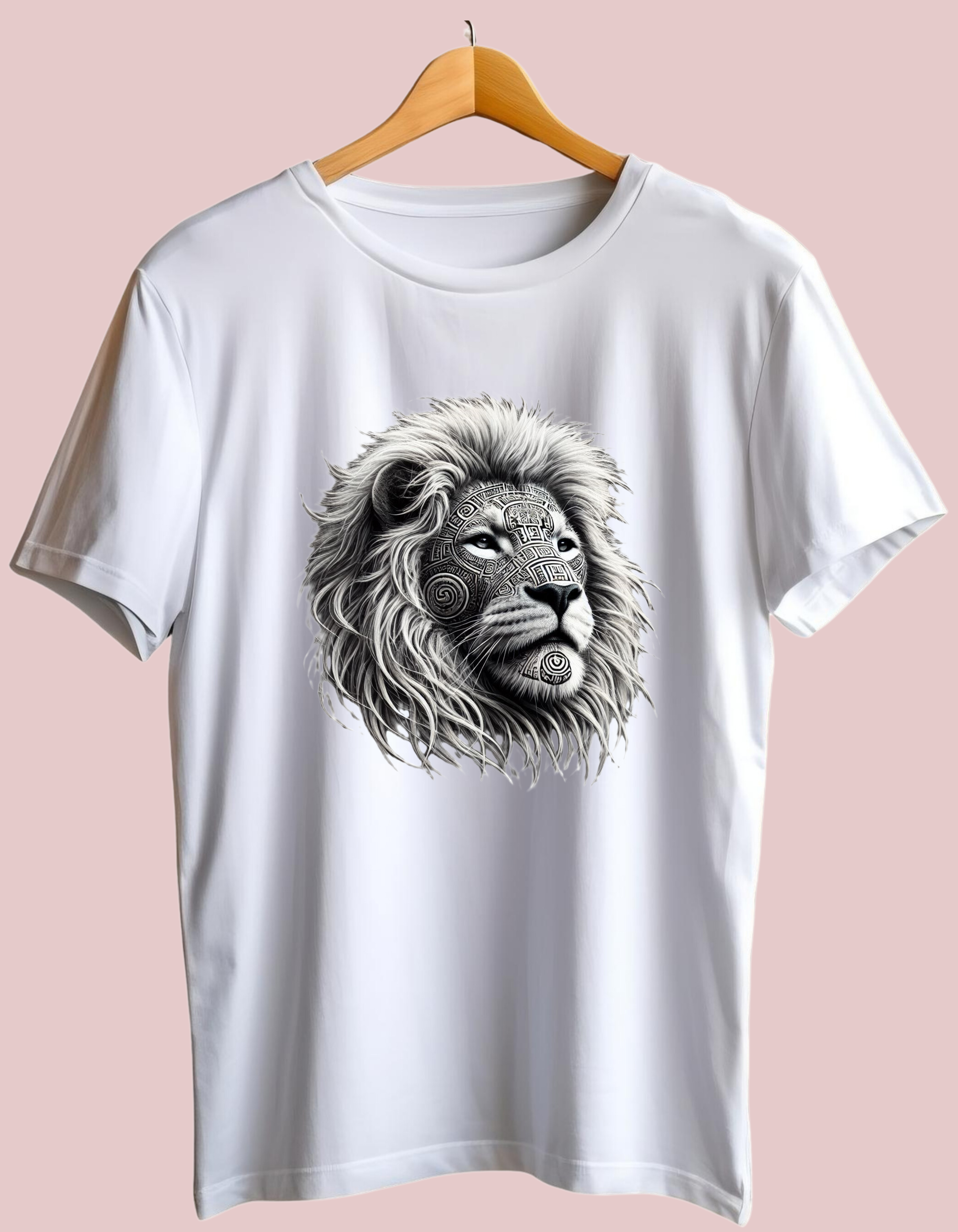 Mayan Tattoo Tribal Design Lion T-Shirt – Premium Cotton T-Shirt Mayan Tattoo Tribal Design Lion T-Shirt – Premium Cotton T-Shirt