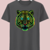 Fierce Tiger" - Bold Graphic Half Sleeve T-Shirt