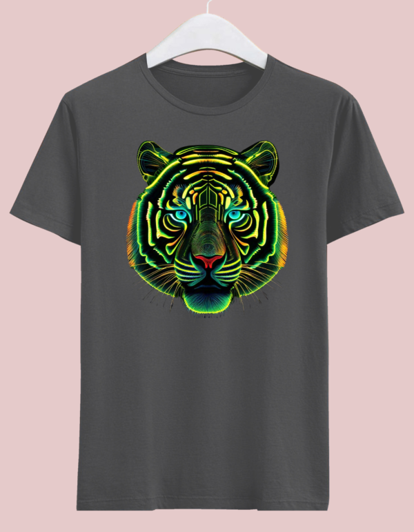 Fierce Tiger" - Bold Graphic Half Sleeve T-Shirt