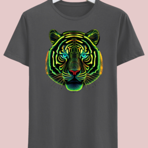 4 Fierce Tiger" - Bold Graphic Half Sleeve T-Shirt
