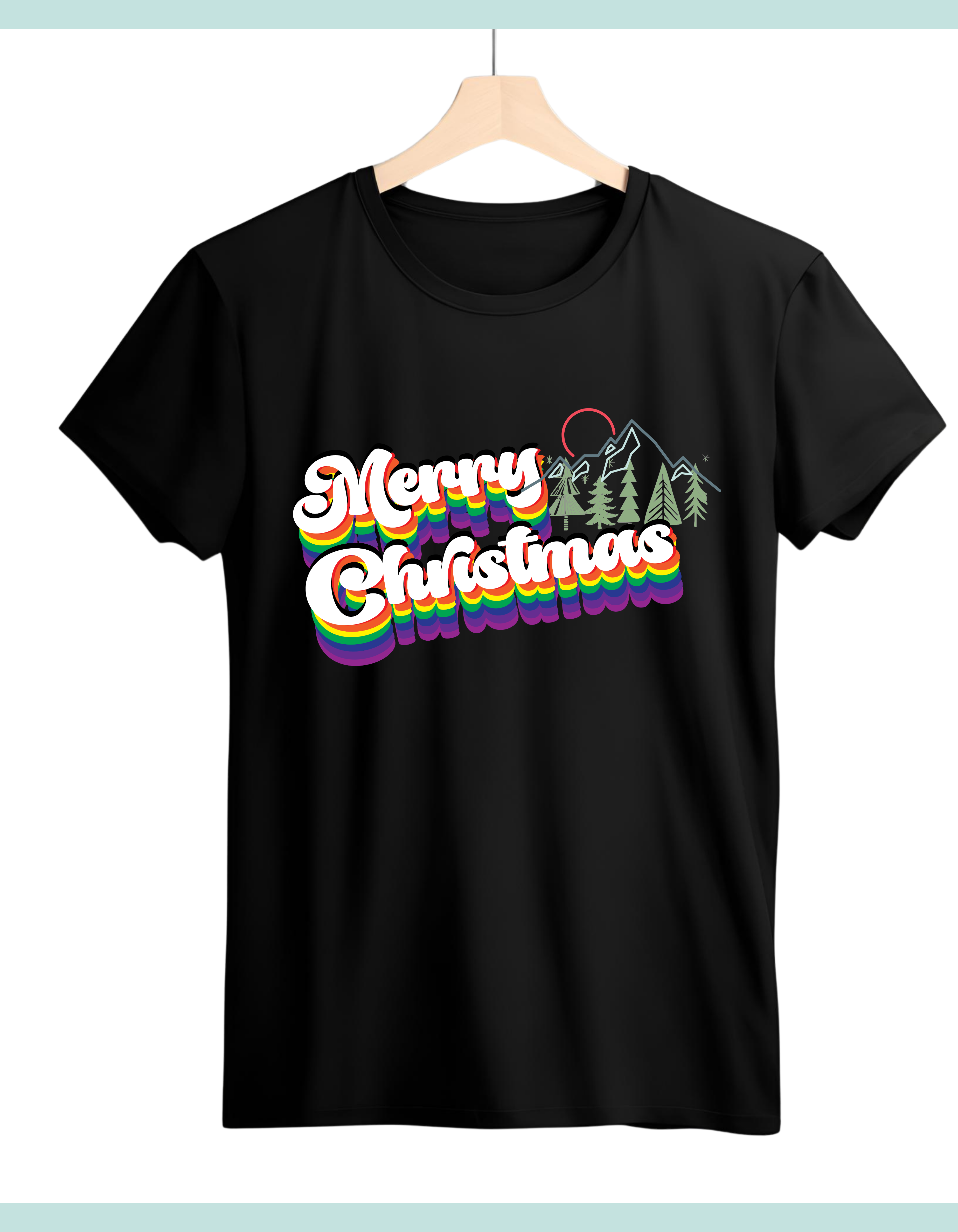 5 Merry Christmas" - Festive Holiday Half Sleeve T-Shirt