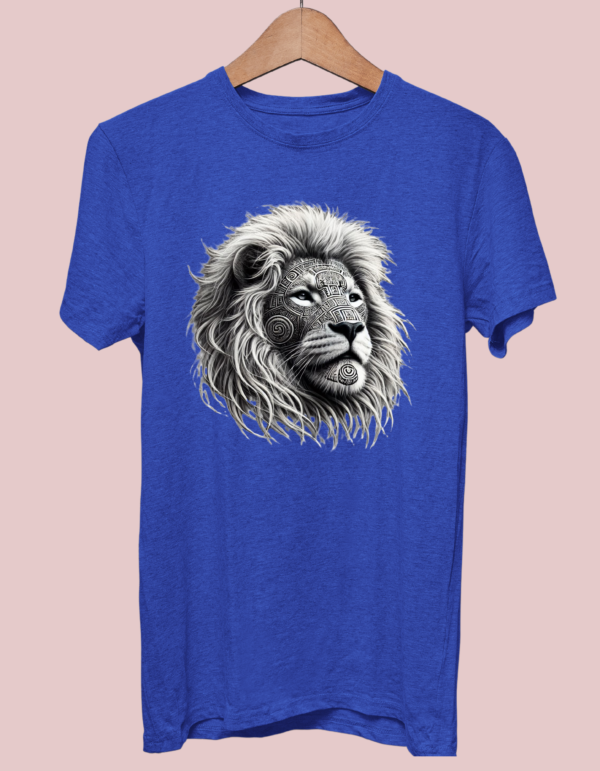 Mayan Tattoo Tribal Design Lion T-Shirt – Premium Cotton T-Shirt