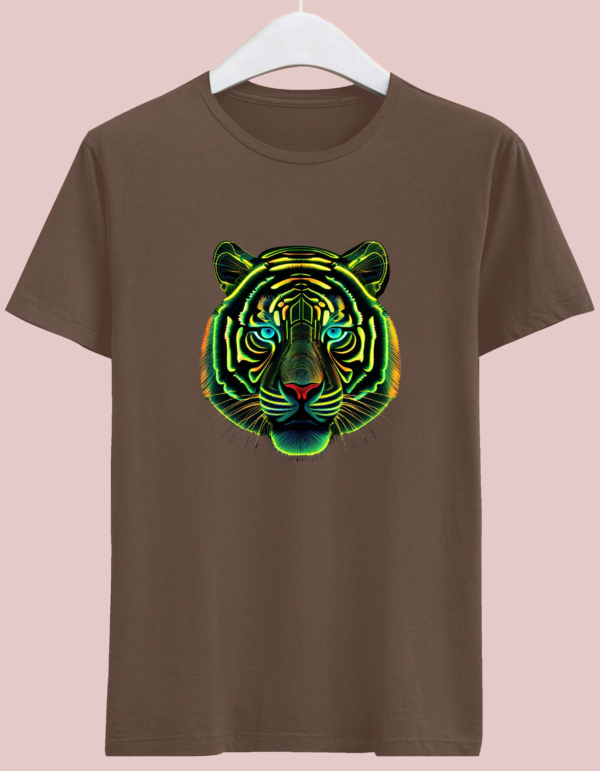 Fierce Tiger" - Bold Graphic Half Sleeve T-Shirt