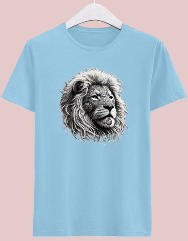 Mayan Tattoo Tribal Design Lion T-Shirt – Premium Cotton T-Shirt