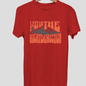 7 "Lost in the Right Direction" - Inspirational Half Sleeve T-Shirt for Adventurers