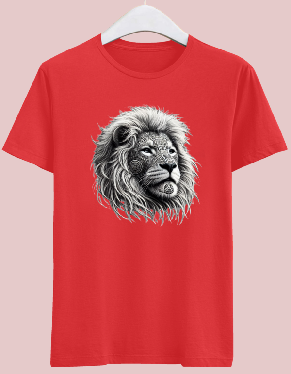 Mayan Tattoo Tribal Design Lion T-Shirt – Premium Cotton T-Shirt