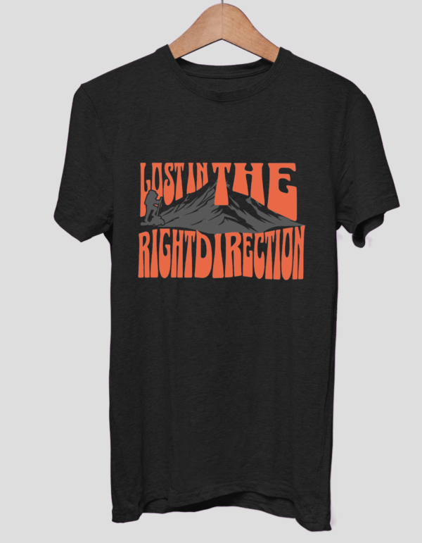 "Lost in the Right Direction" - Inspirational Half Sleeve T-Shirt for Adventurers